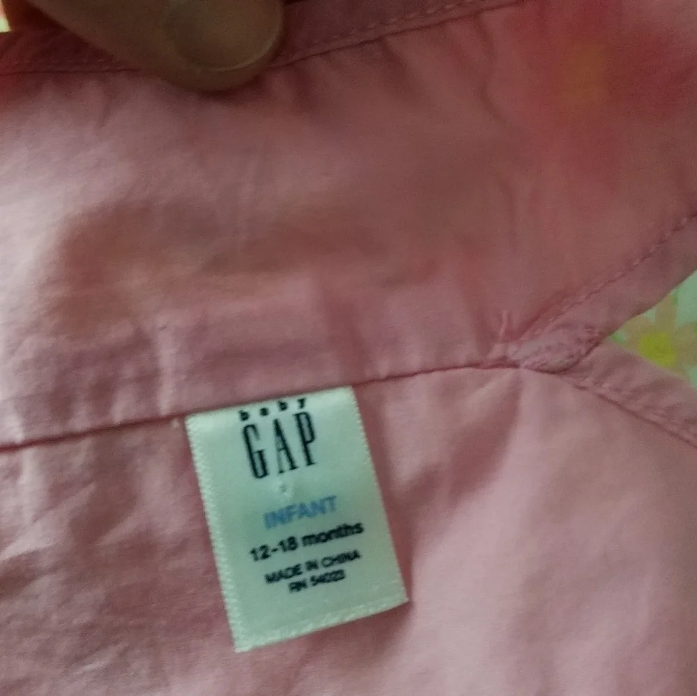 Gap Floral Flower Overall Shortall 12-18m